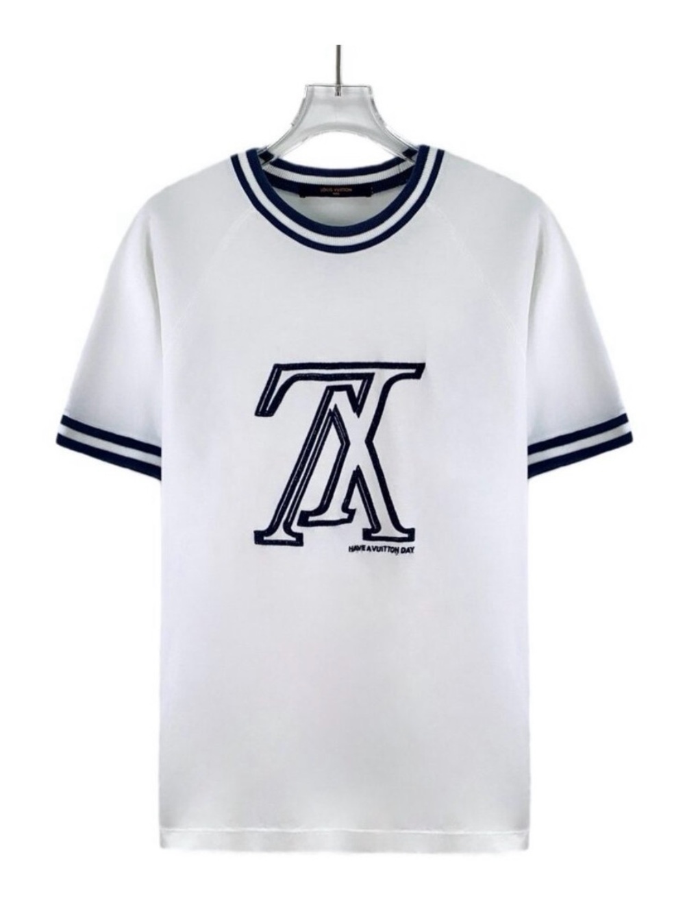 Unisex Louis Vuitton ‘Have a Vuitton Day’ White Short Sleeve Embroidered Tee